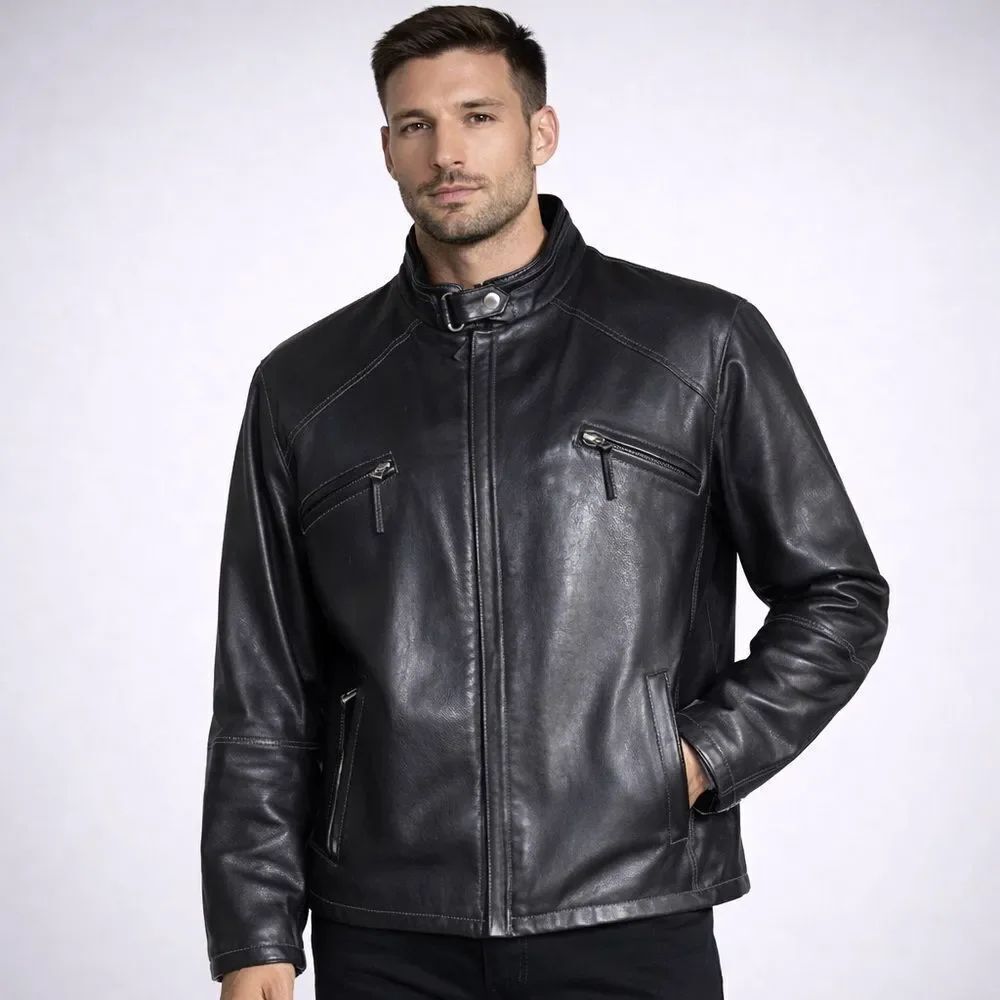 Bod & Christensen Leather Moto Jacket